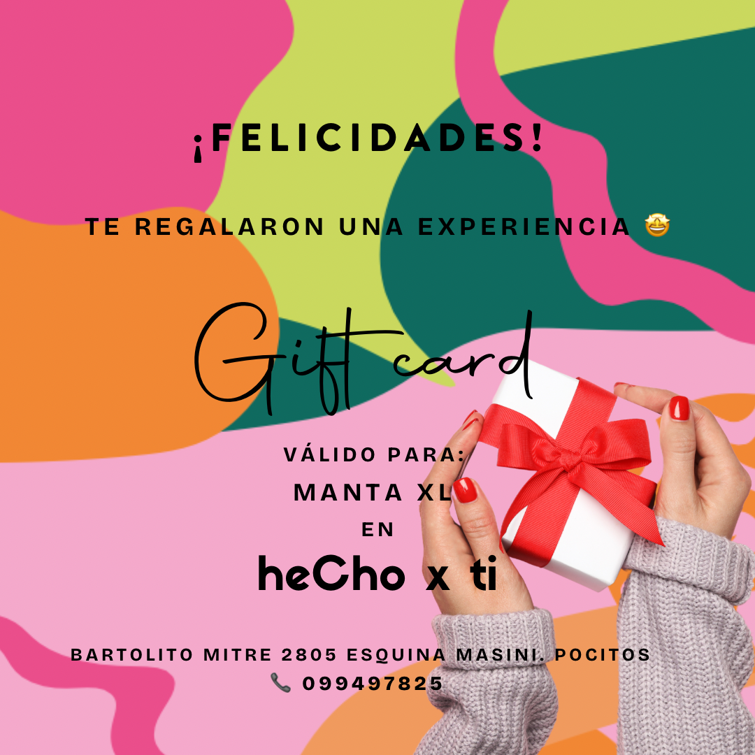 Manta XL tarjeta de regalo