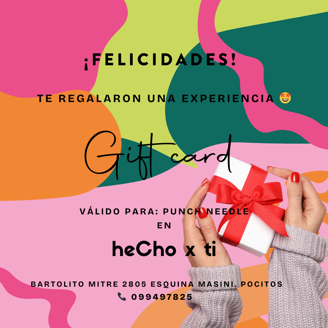 Punch needle - Tarjeta de regalo