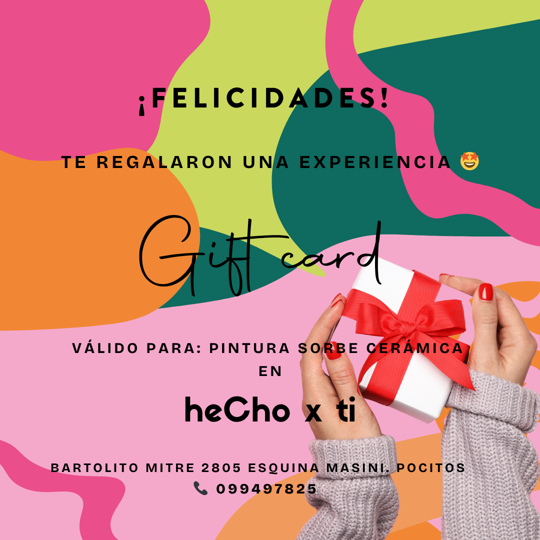 🎁 Pintura en cerámica - Tarjeta regalo