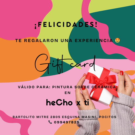 🎁 Pintura en cerámica - Tarjeta regalo